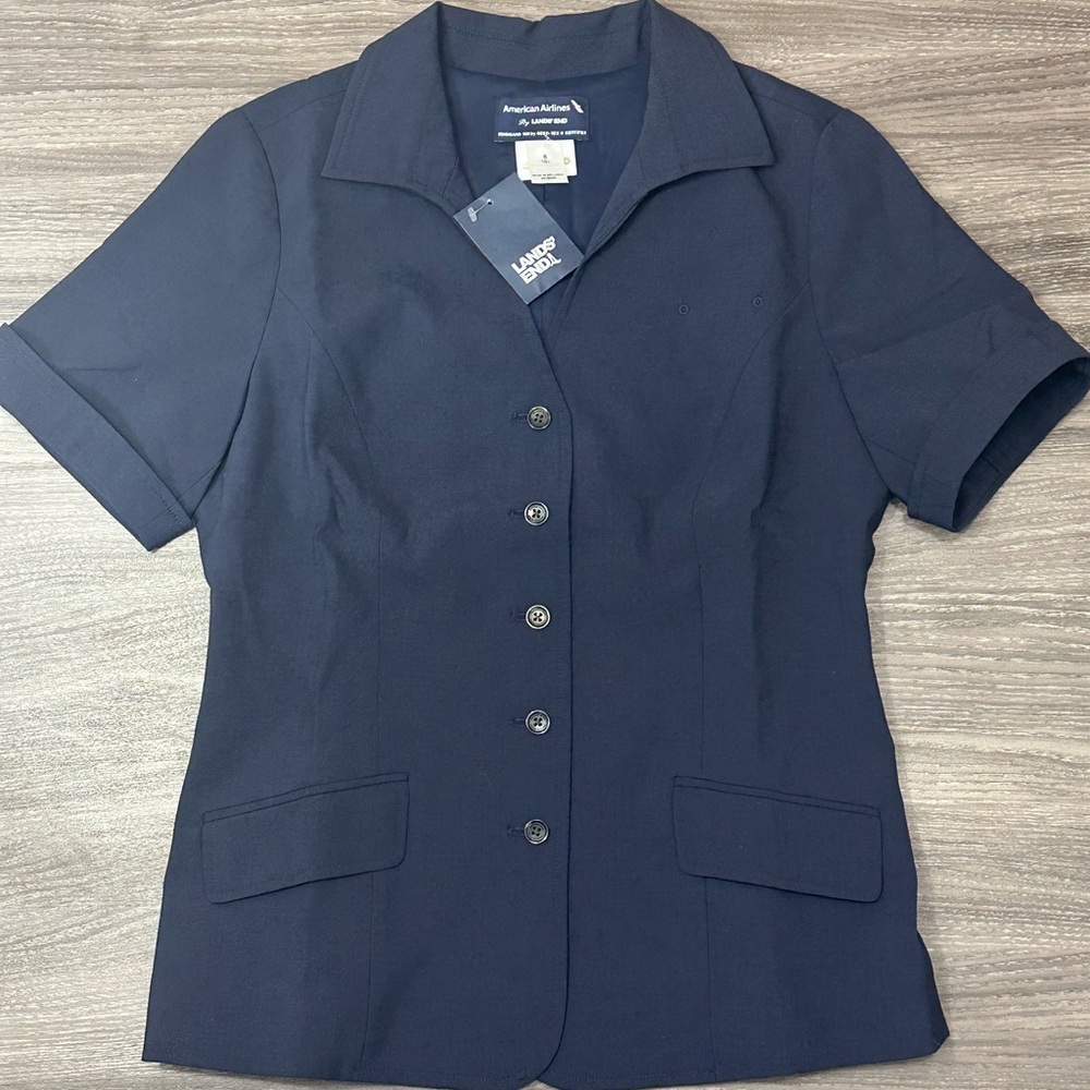 New Navy Lands End Women's Flight Attendant uniform short sleeved blazer
